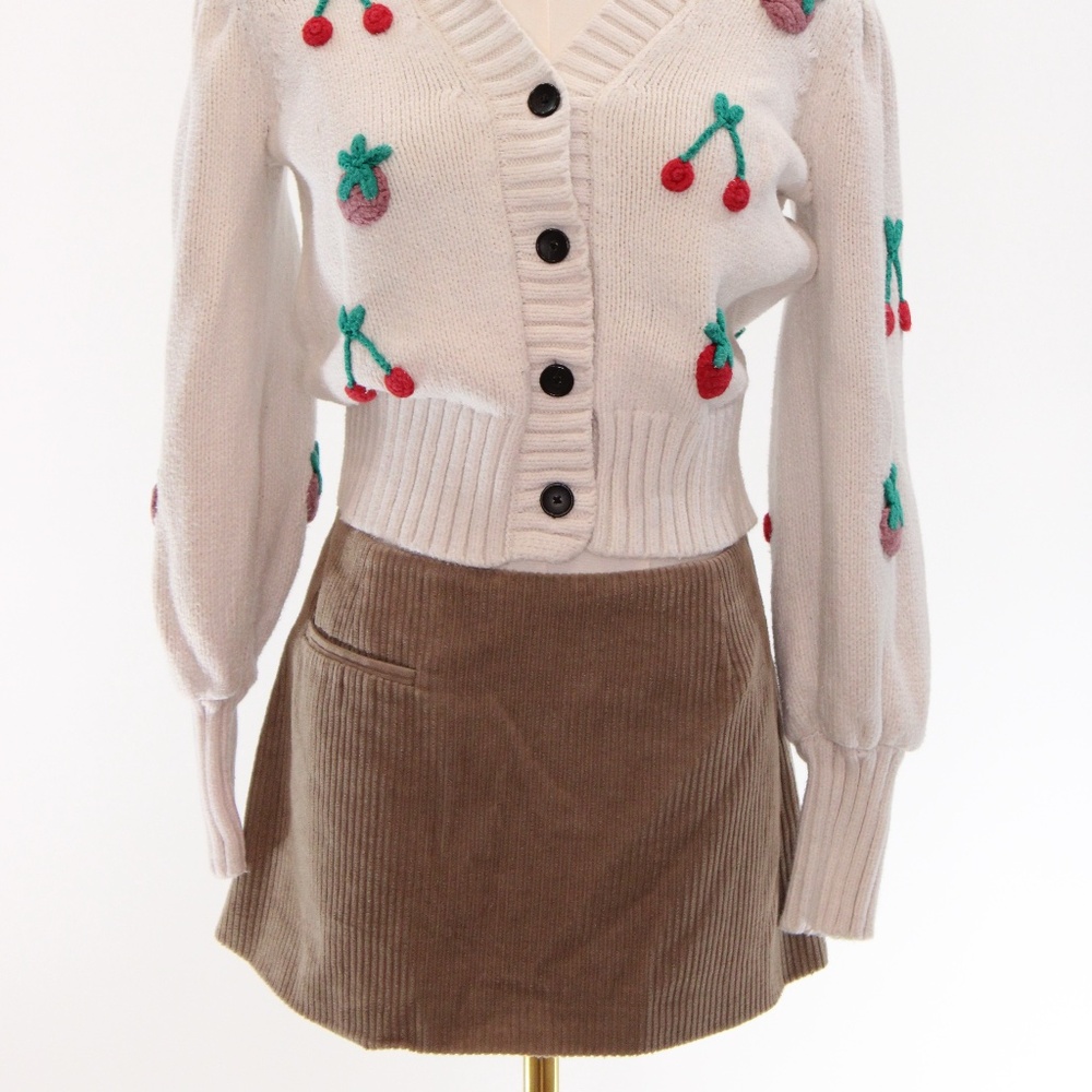 Sandy Liang Crombie Mini Skirt,  Size 8 - Picture 3 of 10